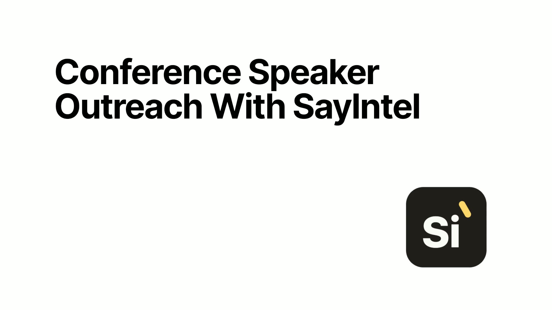 SayIntel product demo thumbnail